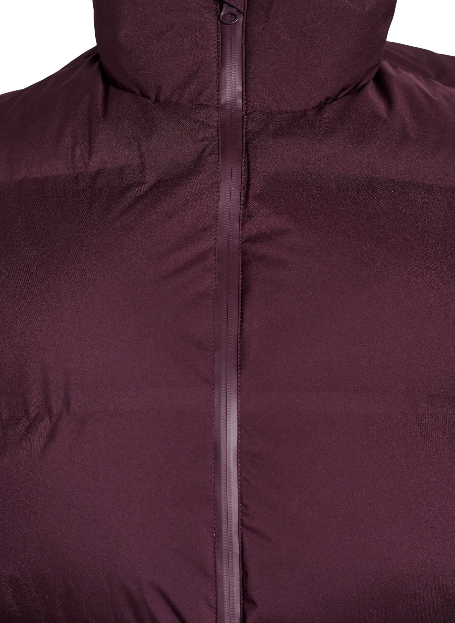 ZizziDoudoune sans manches courte avec col montant, Bordeaux fonc&eacute;, Packshot image number 2