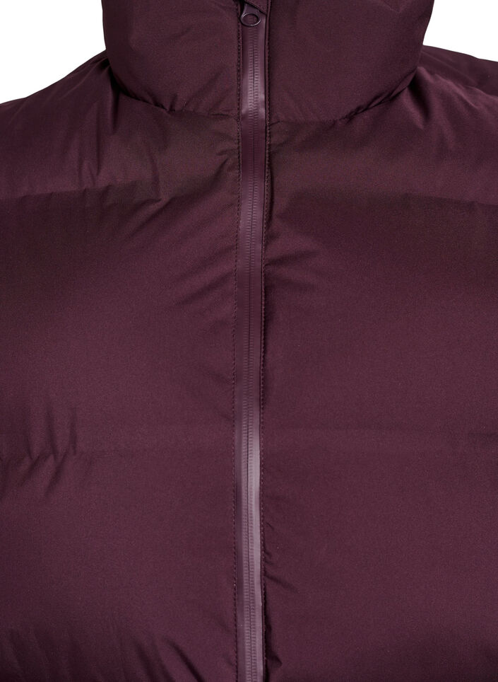 Doudoune sans manches courte avec col montant, Bordeaux fonc&eacute;, Packshot image number 2