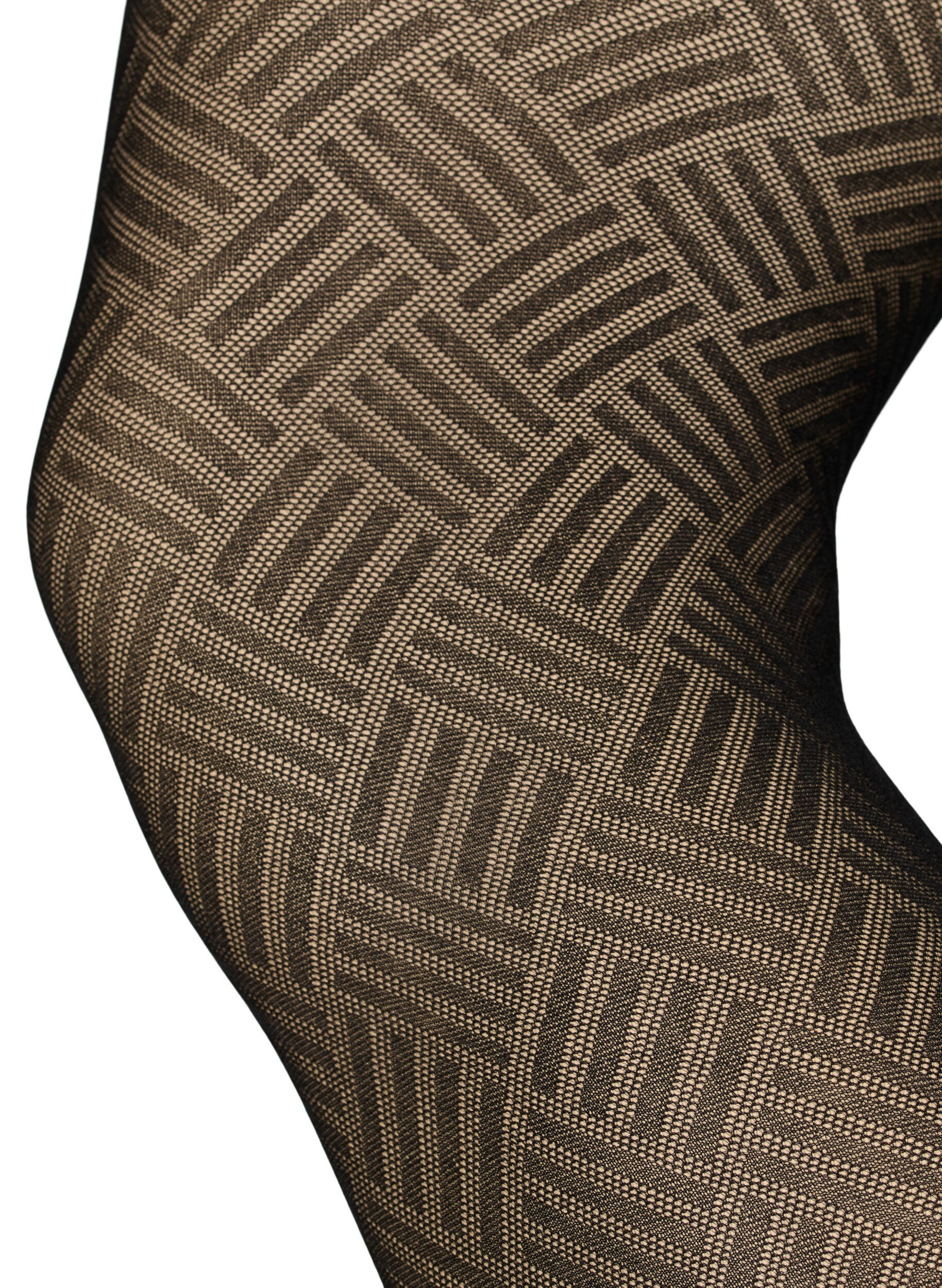 Zizzi Collants &agrave; motifs en 50 deniers, Black, Packshot image number 2