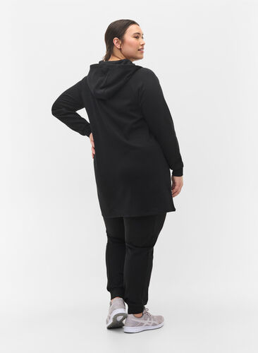 Pantalon de survêtement avec bandes latérales, Black, Model image number 1