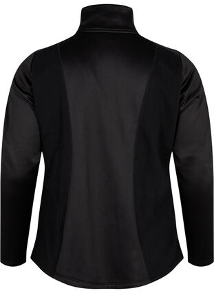 Cardigan de sport avec fermeture éclair et col montant, Black, Packshot image number 1