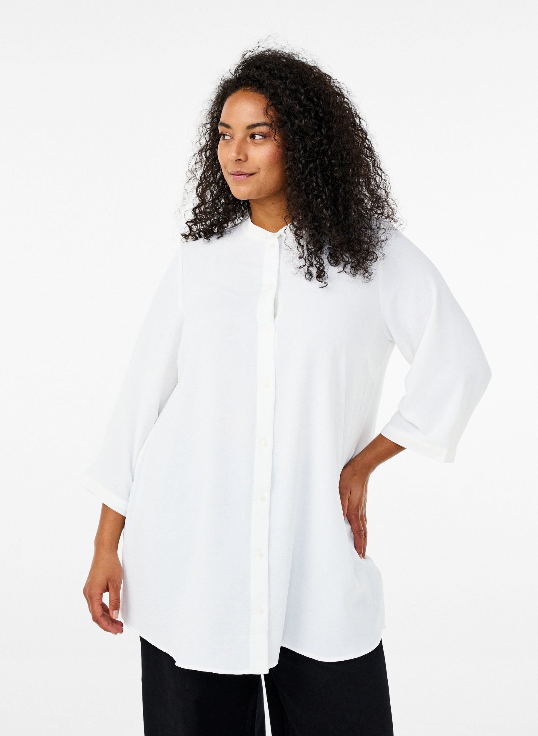 Tuniek met 3/4 mouwen, Vanille, Model