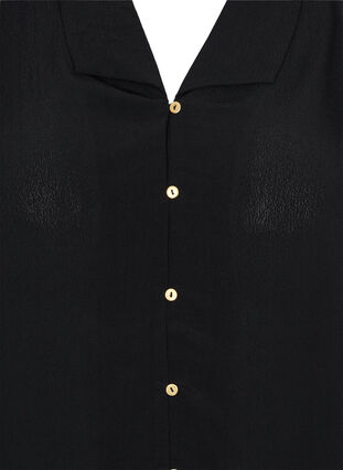 Viscose blouse met 3/4 mouwen, Black, Packshot image number 2