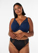 Soutien-gorge rembourr&eacute; en dentelle avec armatures, Bleu, Model image number 1