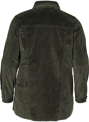 Veste chemise en velours avec poches, Green, Packshot image number 1