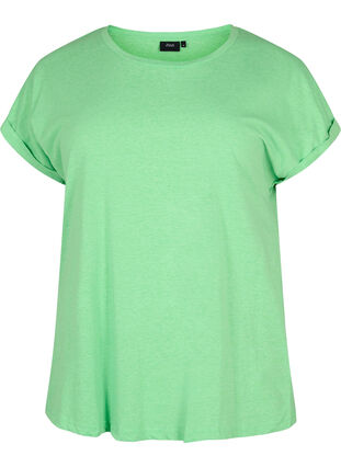 T-shirt fluo en coton, Neon Green, Packshot image number 0