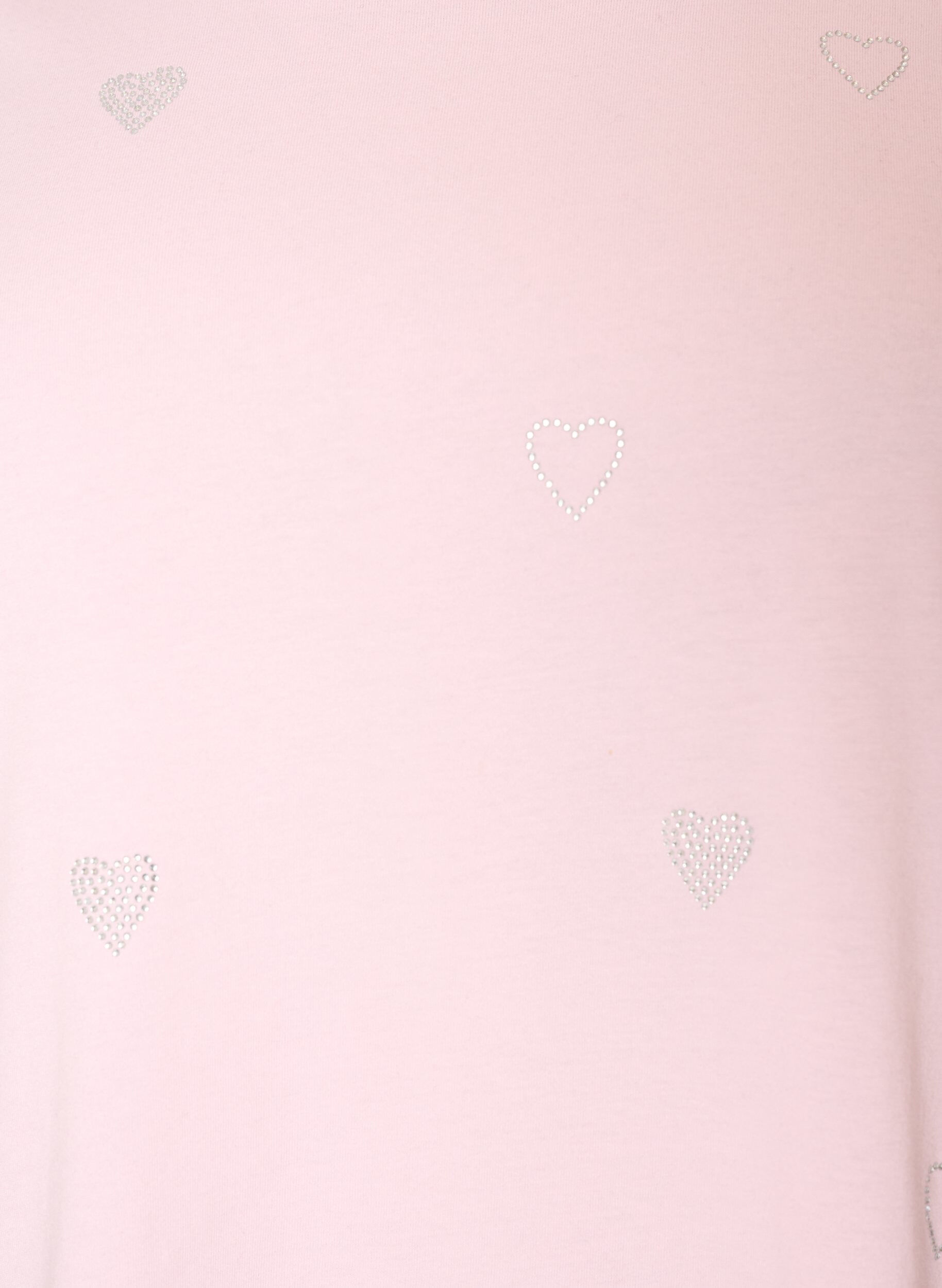 ZizziOrganisch katoenen T-shirt met hartjes, Roze, Packshot image number 2