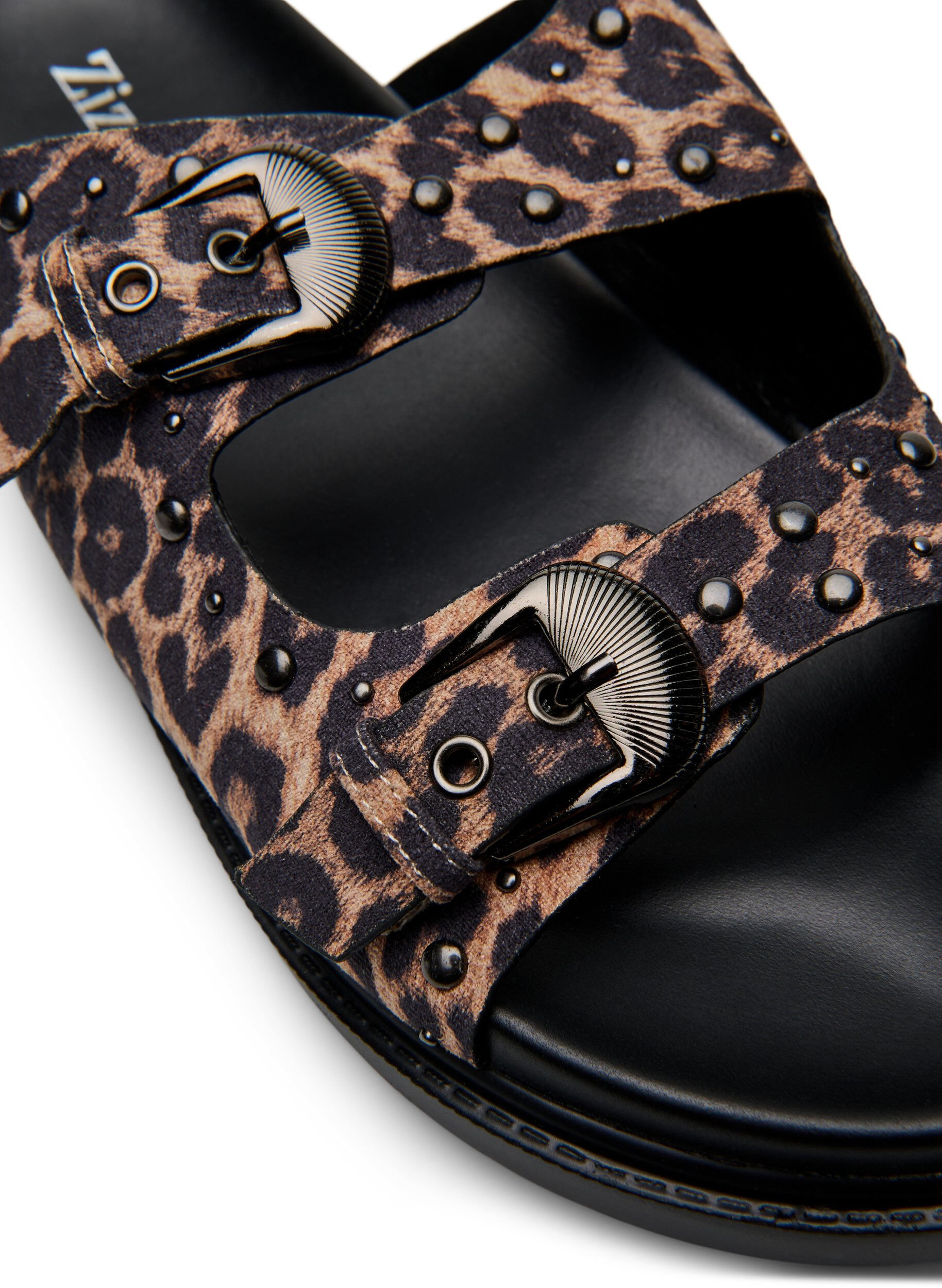 ZizziWide fit - Sandalen met studs, Bruin, Packshot image number 3