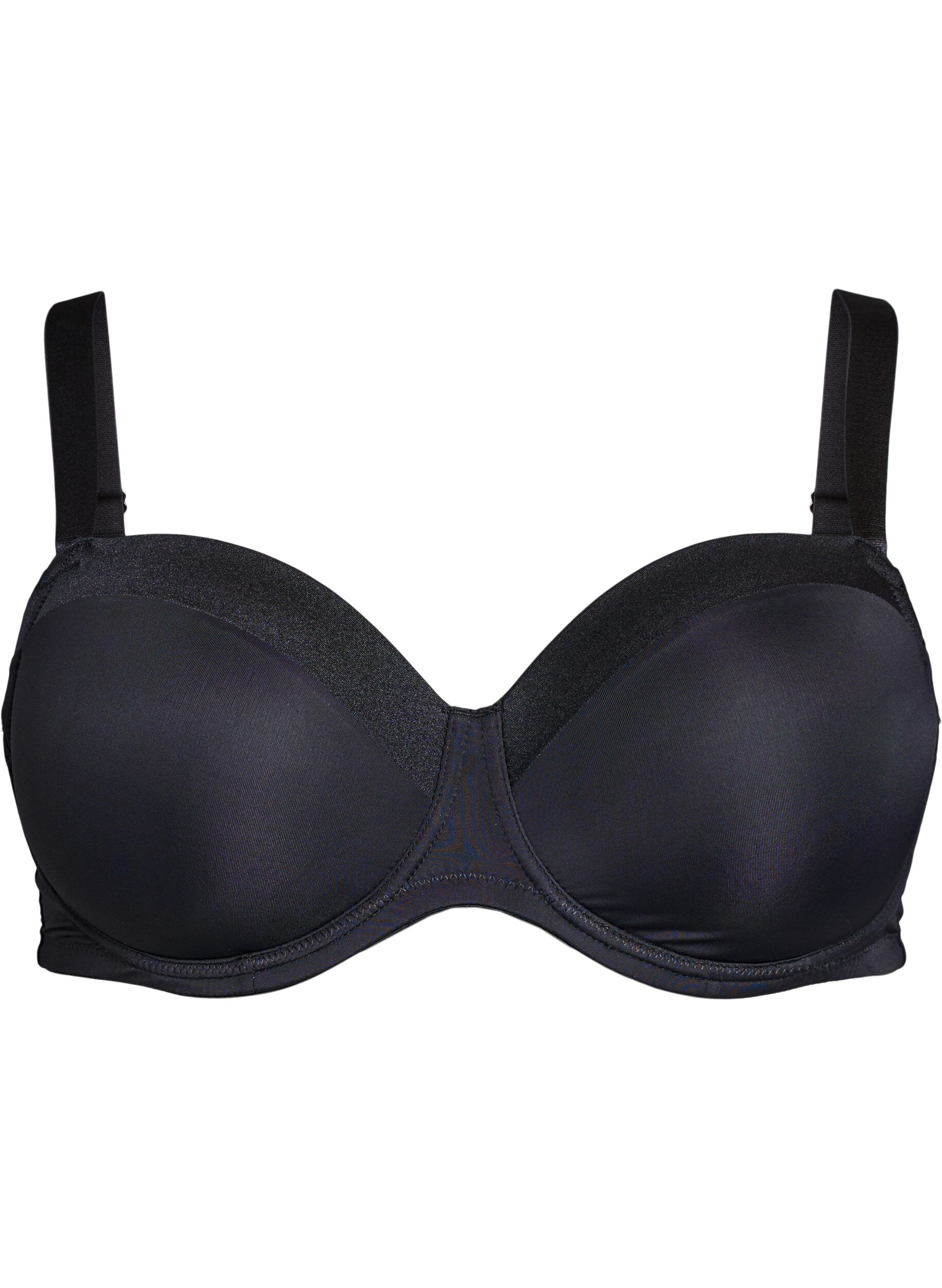 Soutien-gorge moul&eacute; en microfibre avec des d&eacute;tails en satin