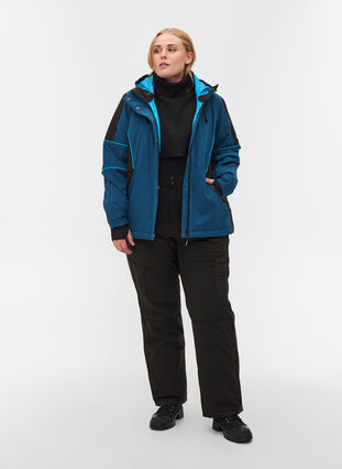 Veste de ski imperméable à capuche, Blue Comb, Model image number 2