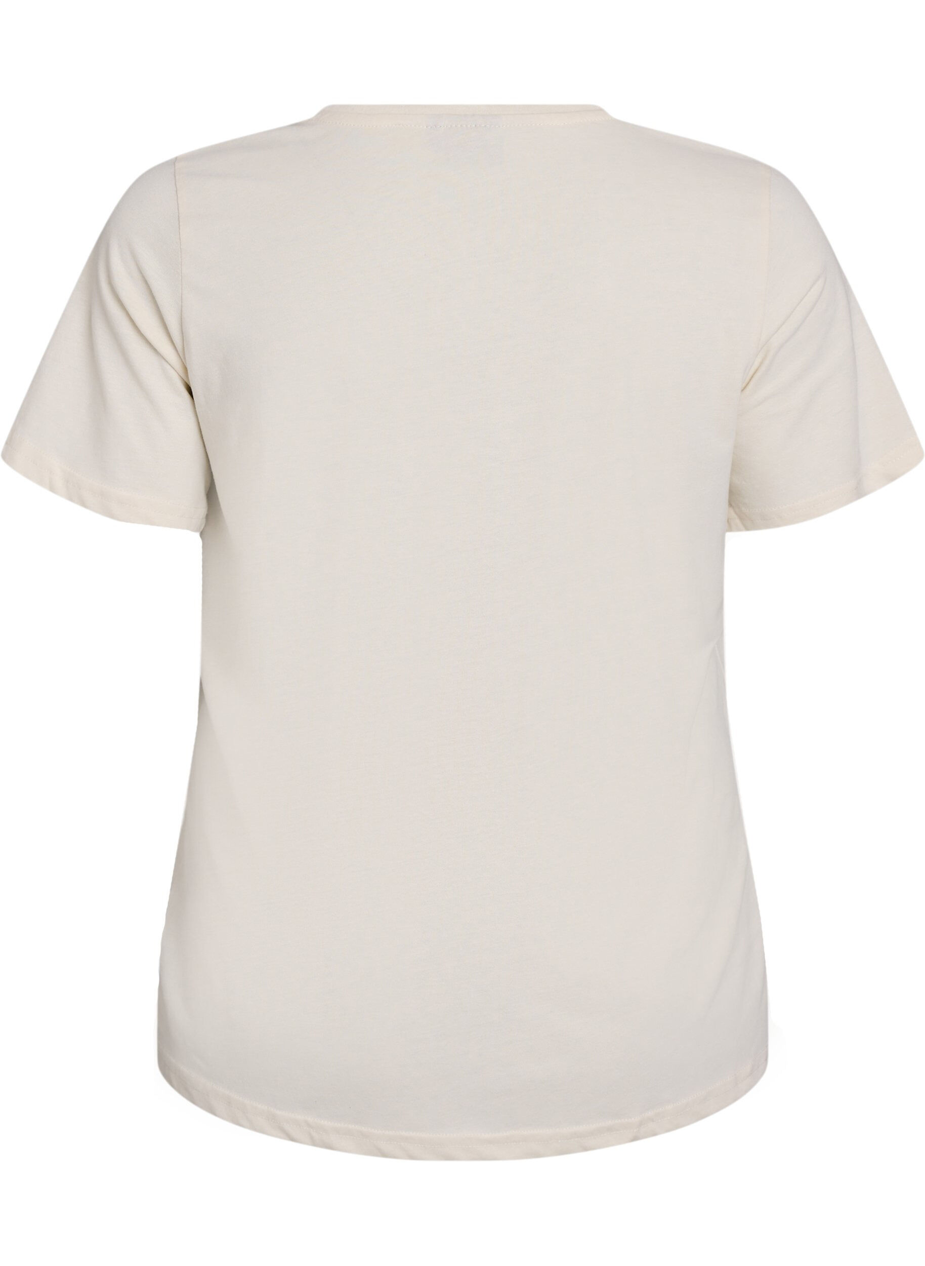 Zizzi FLASH - T-shirt avec motif, Vanille, Packshot image number 1