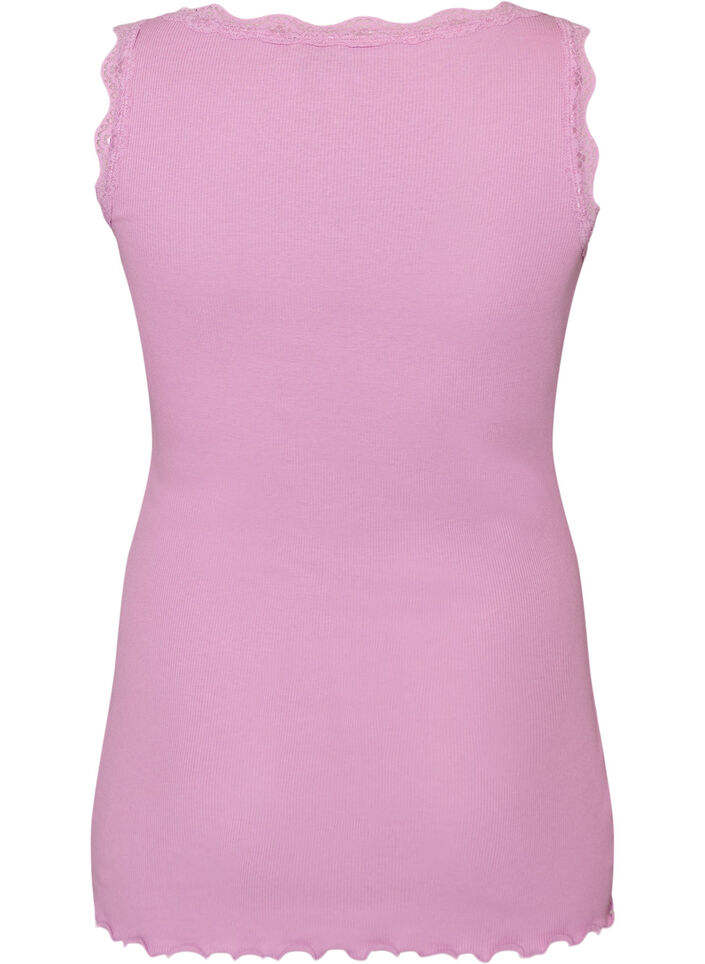 Top met kant, Paars, Packshot image number 1