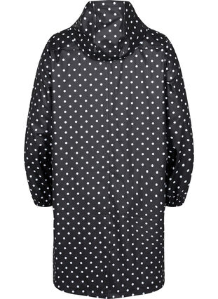 Veste de pluie à pois avec capuche, Black W/White Dot, Packshot image number 1