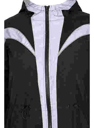 Veste de sport avec détails réfléchissants et taille ajustable, Black w. Reflex, Packshot image number 2