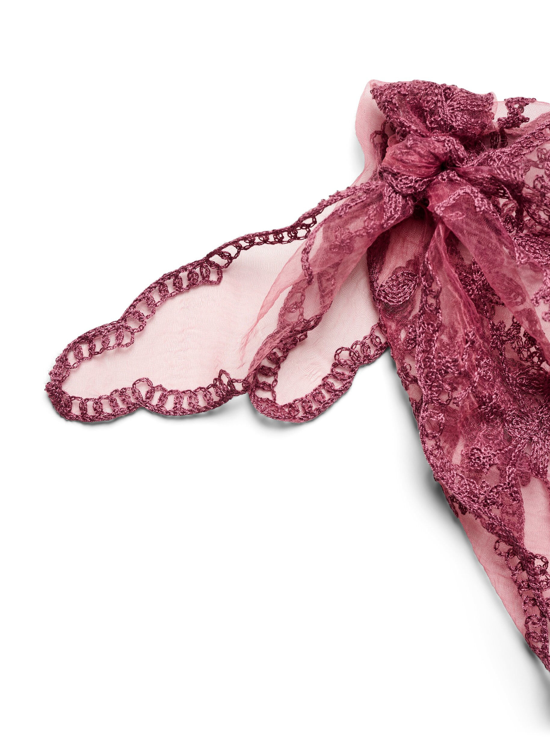 Zizzi&Eacute;charpe triangulaire en dentelle, Bordeaux, Packshot image number 2