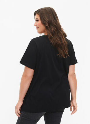 T-shirt à paillettes en coton, Black W. Star, Model image number 1