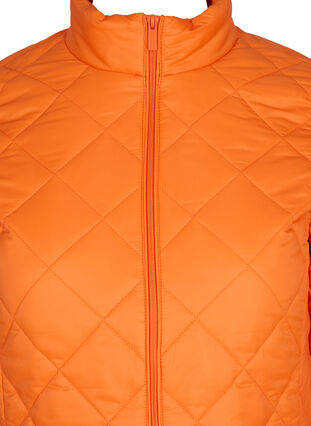 Gewatteerd lichtgewicht jack met rits en zakken, Mandarin Orange, Packshot image number 2
