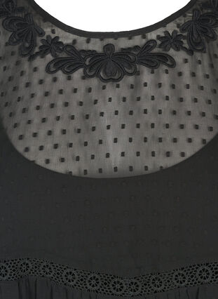 Tunique texturée à manches 3/4, Black, Packshot image number 2