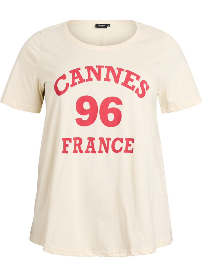 FLASH - T-shirt imprim&eacute;, Vanille, Packshot image number 0