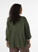 Geribde trui met 3/4 mouwen, Groen, Model image number 2