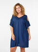 Robe de plage en viscose avec détail aux épaules, Bleu, Model image number 0