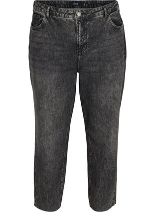 Cropped mom fit Mille jeans met losse pasvorm, Grey Denim 4, Packshot image number 0