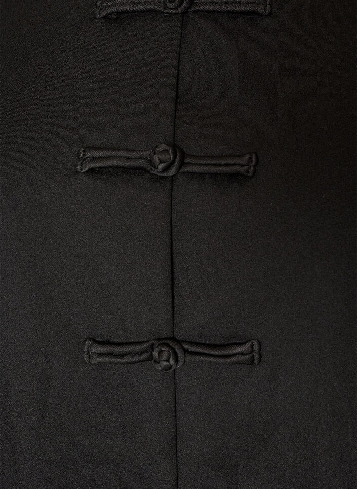 Cardigan ajust&eacute; avec fermeture par n&oelig;uds, Noir, Packshot image number 2