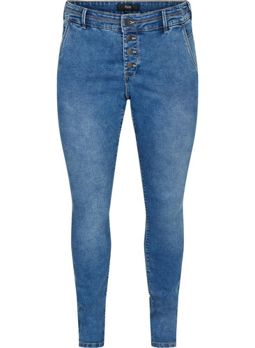 Extra smalle Sanna jeans, Blue denim, Packshot image number 0