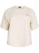 T-shirt oversize avec impression au dos, Beige, Packshot image number 0