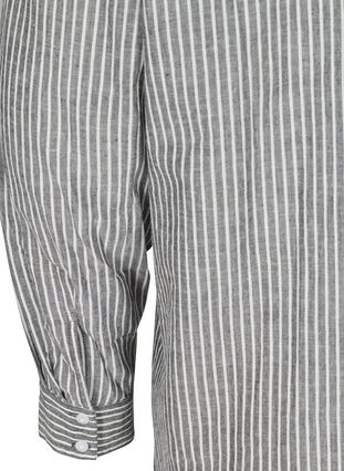 Gestreepte blouse in 100% katoen, Black Stripe, Packshot image number 3