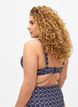 Bas de bikini taille haute avec jambe échancrée, Bleu, Model image number 2