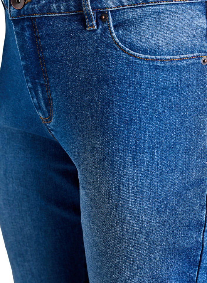 Emily slim fit denim capribroek, Blauw, Packshot image number 2