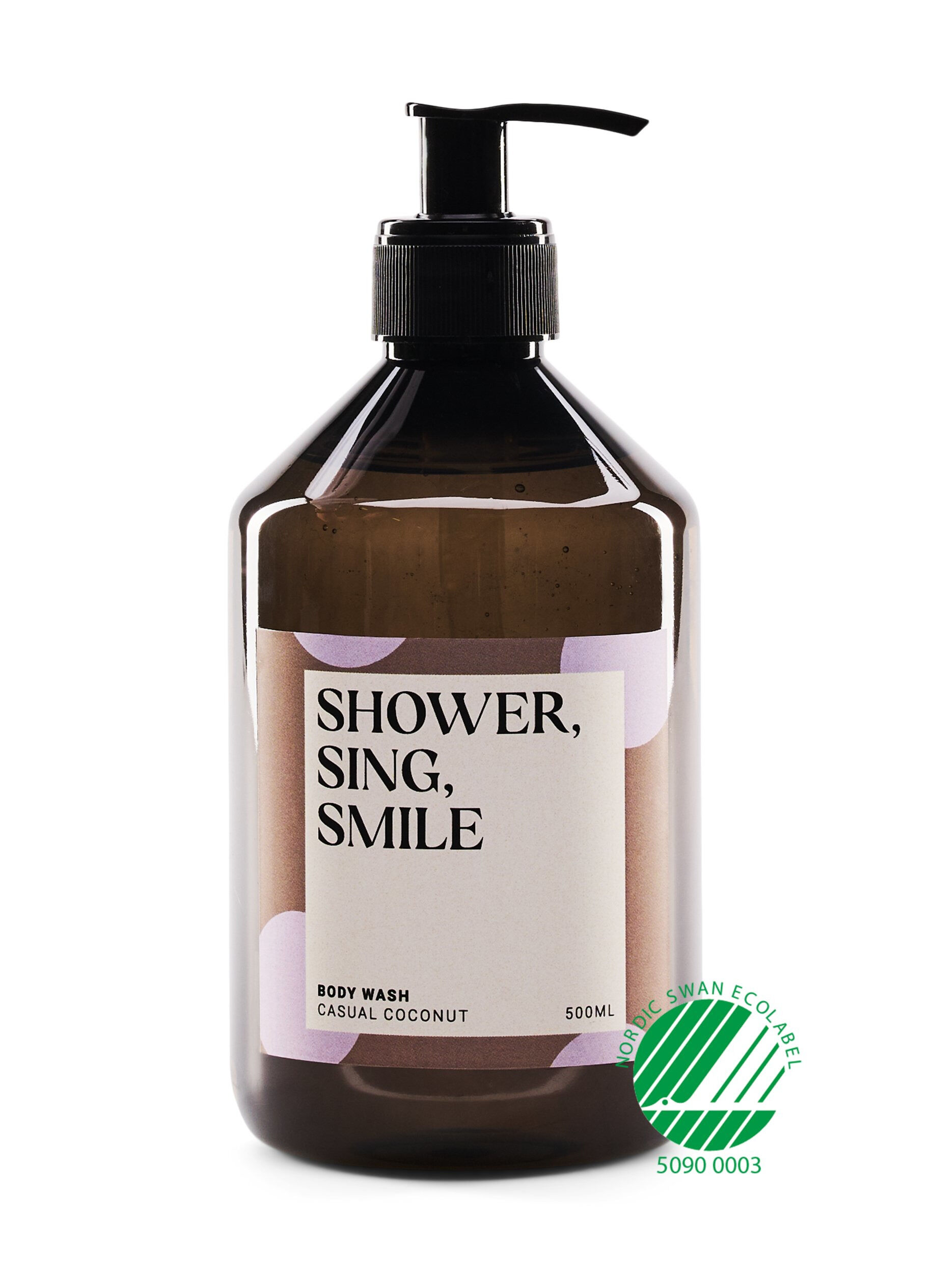 ZizziNordic Swan Ecolabel Bodywash - Casual Kokosnoot 500 ml, Casual Coconut Dots, Packshot image number 0