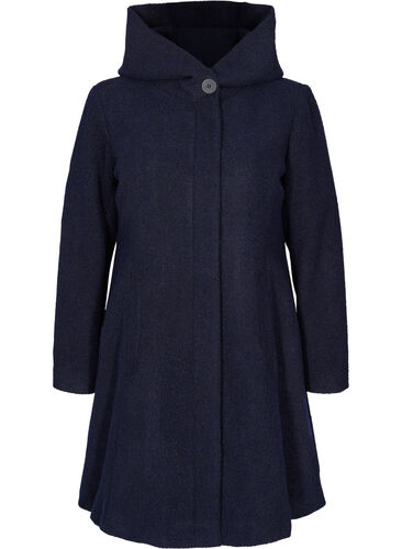 Manteau à capuche silhouette en A, Night Sky Mel., Packshot image number 0