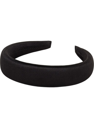Haarband in satijn, Black, Packshot image number 0