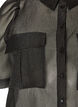 Robe en organza avec poches poitrine et manches bouffantes, Noir, Packshot image number 2