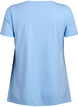 T-shirt &agrave; col rond et coupe &eacute;vas&eacute;e, Bleu, Packshot image number 1