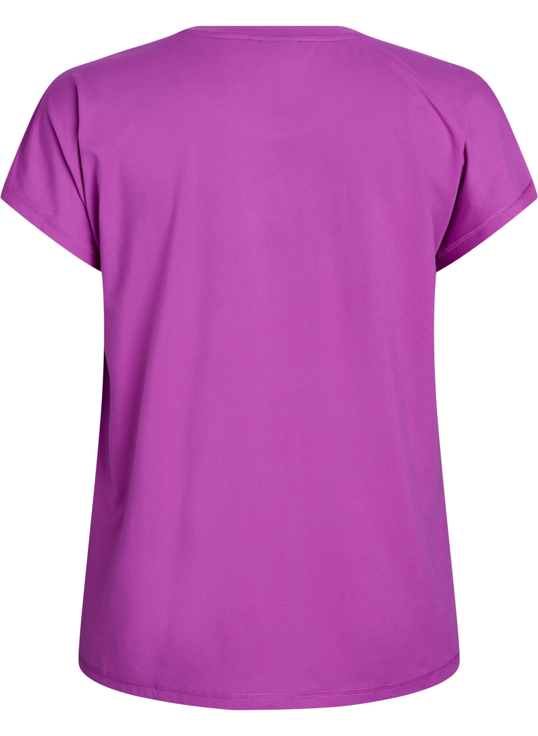 Zizzi T-shirt de sport couleur unie, Violet, Packshot image number 1