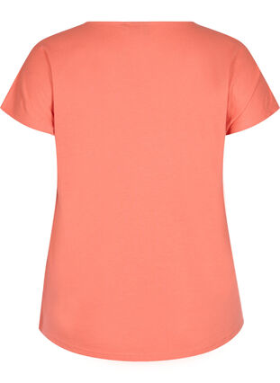 T-shirt en mélange coton, Living Coral, Packshot image number 1