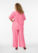 Gestreepte broek met hoge taille en wijde pijpen, Roze, Model image number 1
