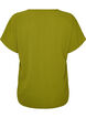 Blouse with short sleeves and a round neckline, Vert, Packshot image number 1