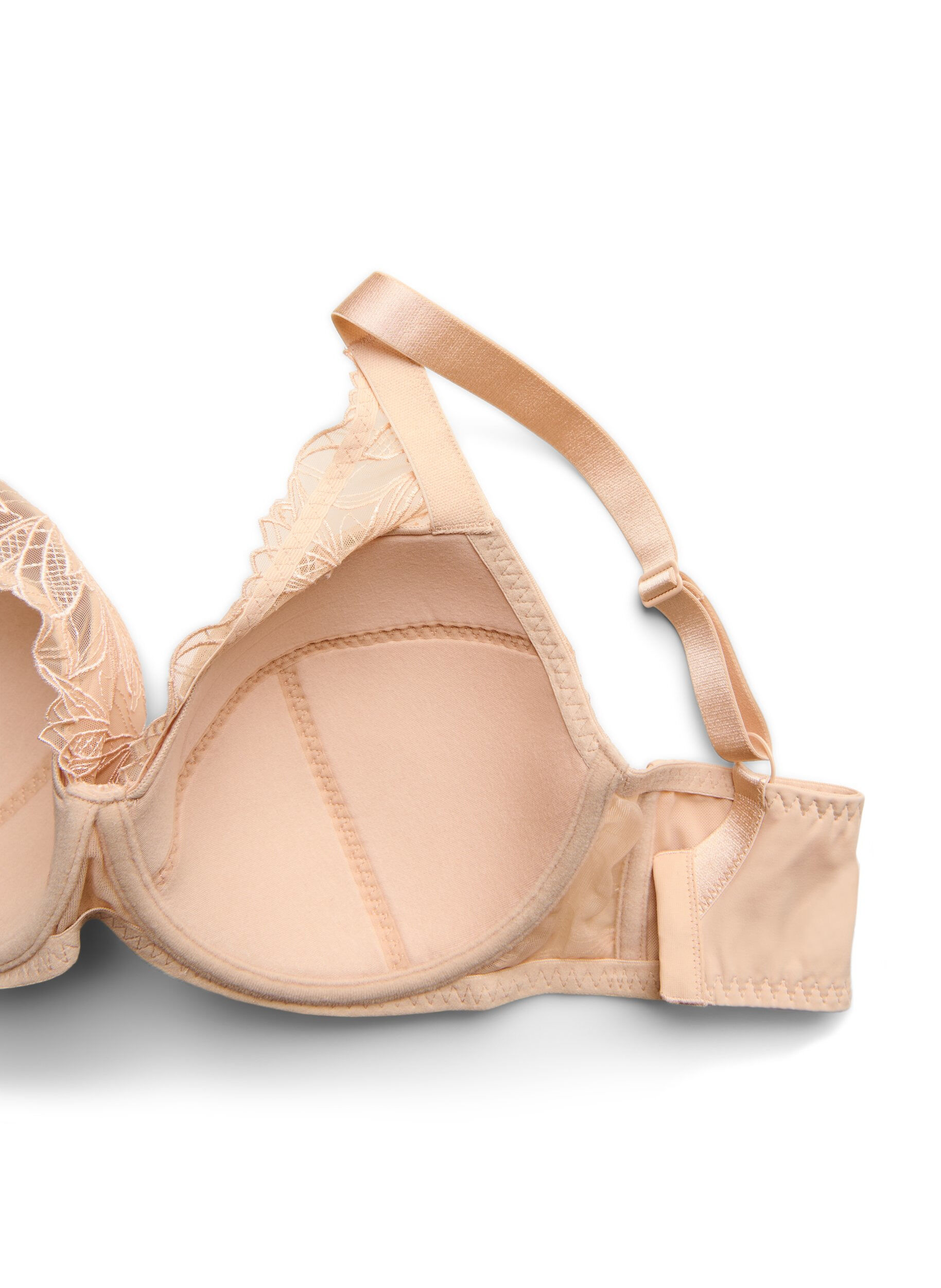 ZizziSoutien-gorge rembourr&eacute; en dentelle avec armatures, Beige, Packshot image number 3