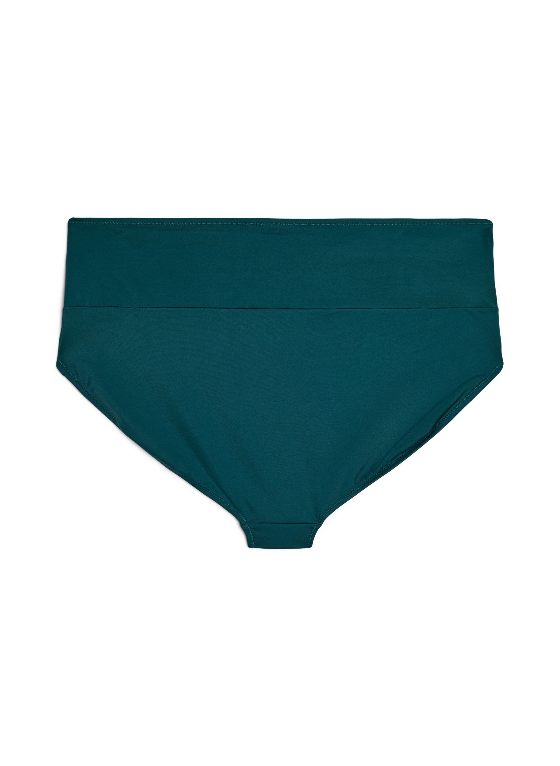 Zizzi Culotte de bikini avec d&eacute;tail crois&eacute;, Vert, Packshot image number 1