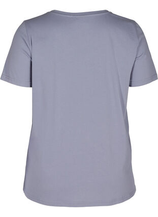 Katoenen t-shirt met v-hals, Silver Bullet, Packshot image number 1