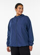 Lichtgewicht jas met een capuchon en ritssluiting, Blauw, Model image number 0