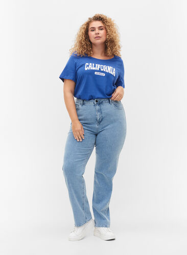 Jeans Megan à taille très haute, Light blue, Model image number 0