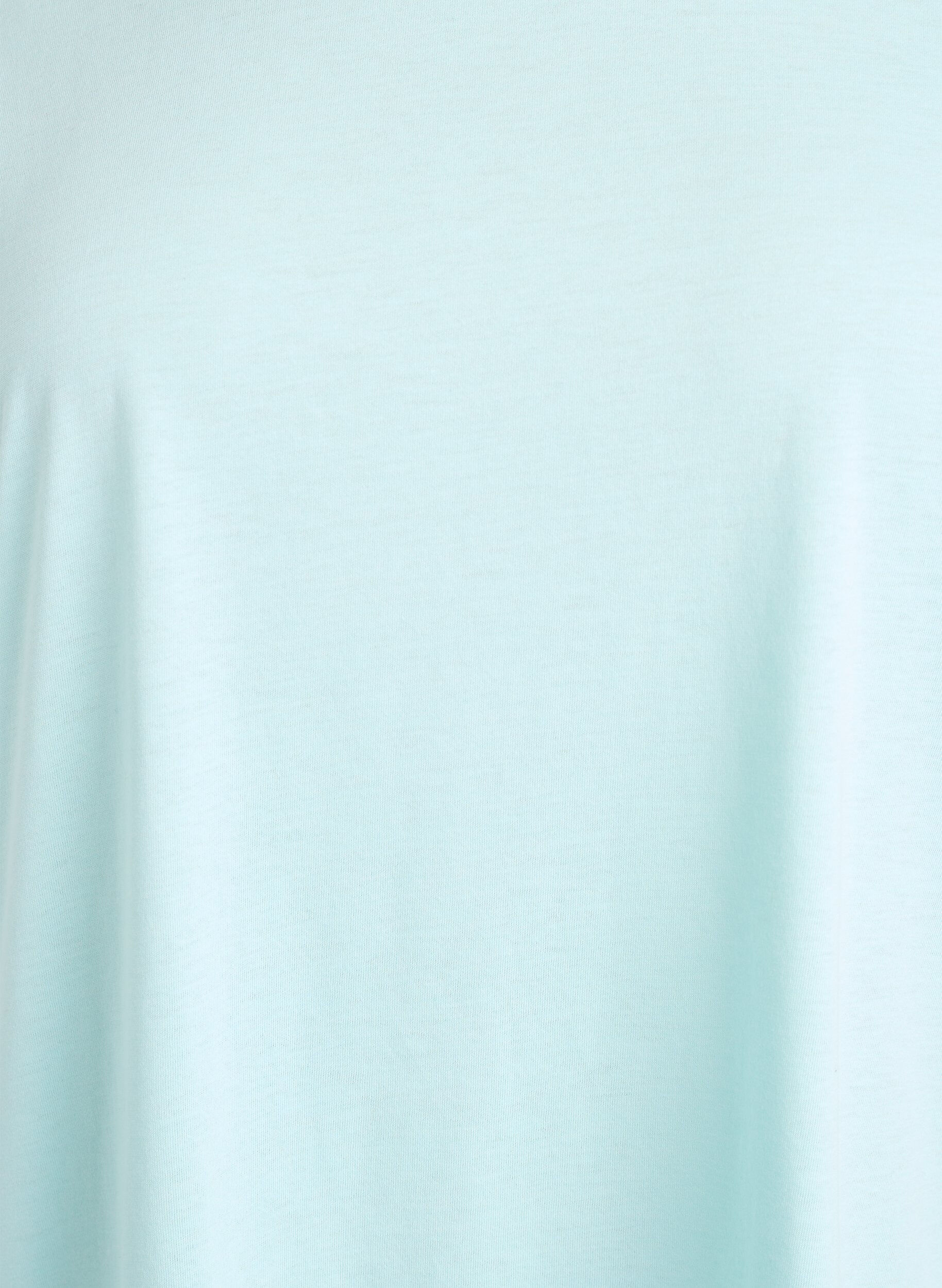 ZizziT-shirt met korte mouwen van katoenmix, Turquoise, Packshot image number 2