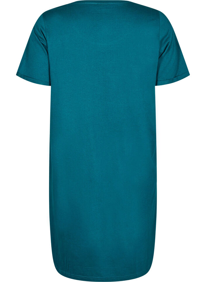 Chemise de nuit &agrave; manches courtes en coton biologique, Vert, Packshot image number 1