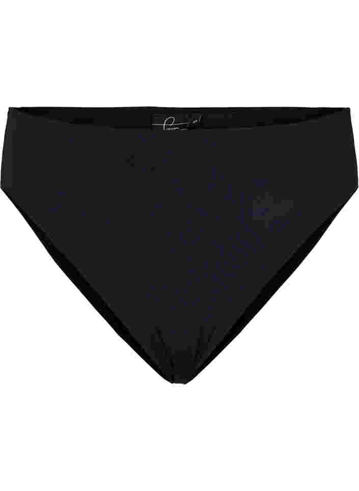 Culotte de bikini taï taille haute, Black, Packshot