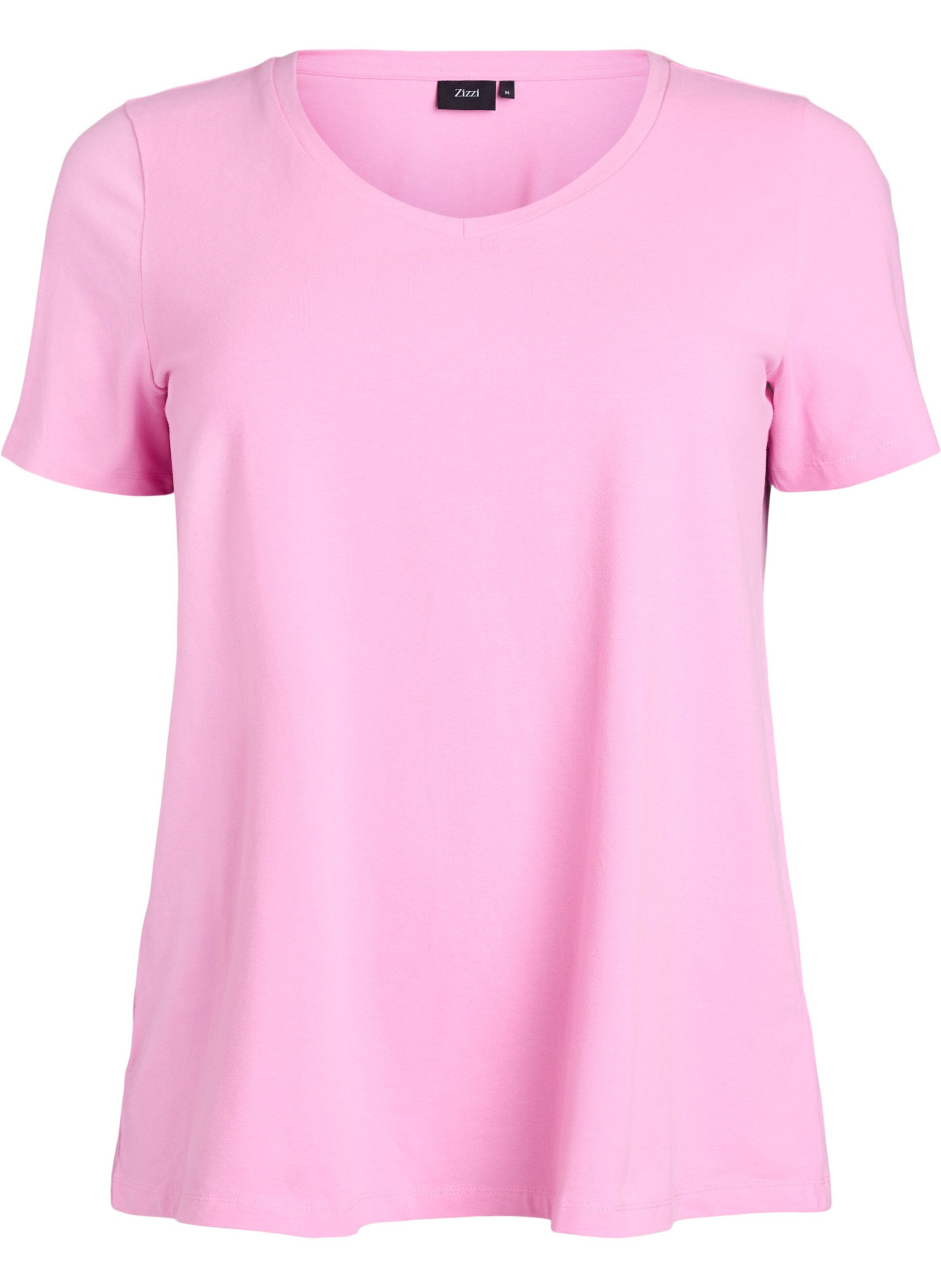 T-shirt basique en coton de couleur unie